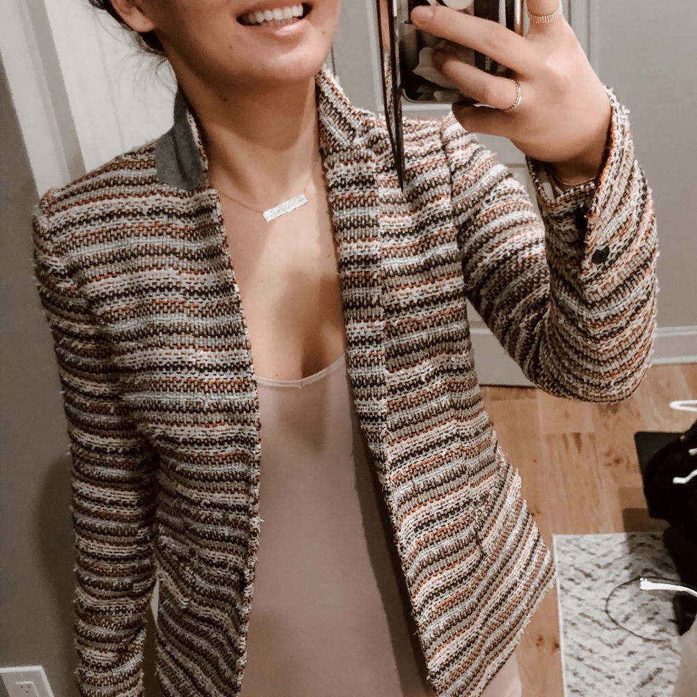 BRAND NEW tweed madewell blazer